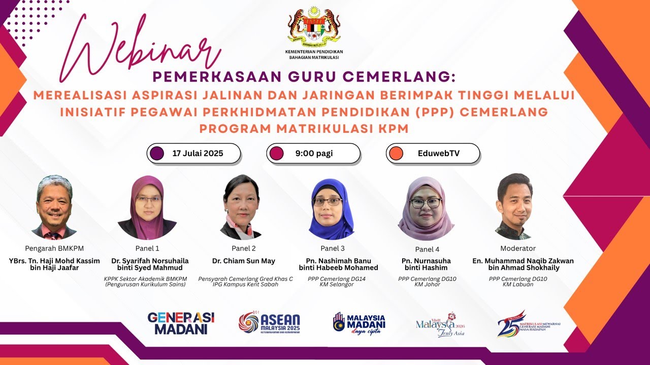 WEBINAR PEMERKASAAN GURU CEMERLANG